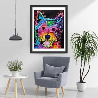 Farbiger Yorkshire Terrier Diamond Painting