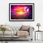 Feld bei Sonnenuntergang Diamond Painting