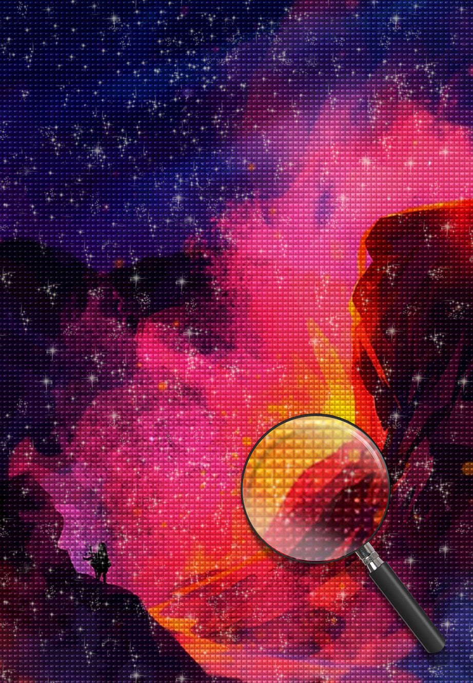 Feuer Berg Diamond Painting