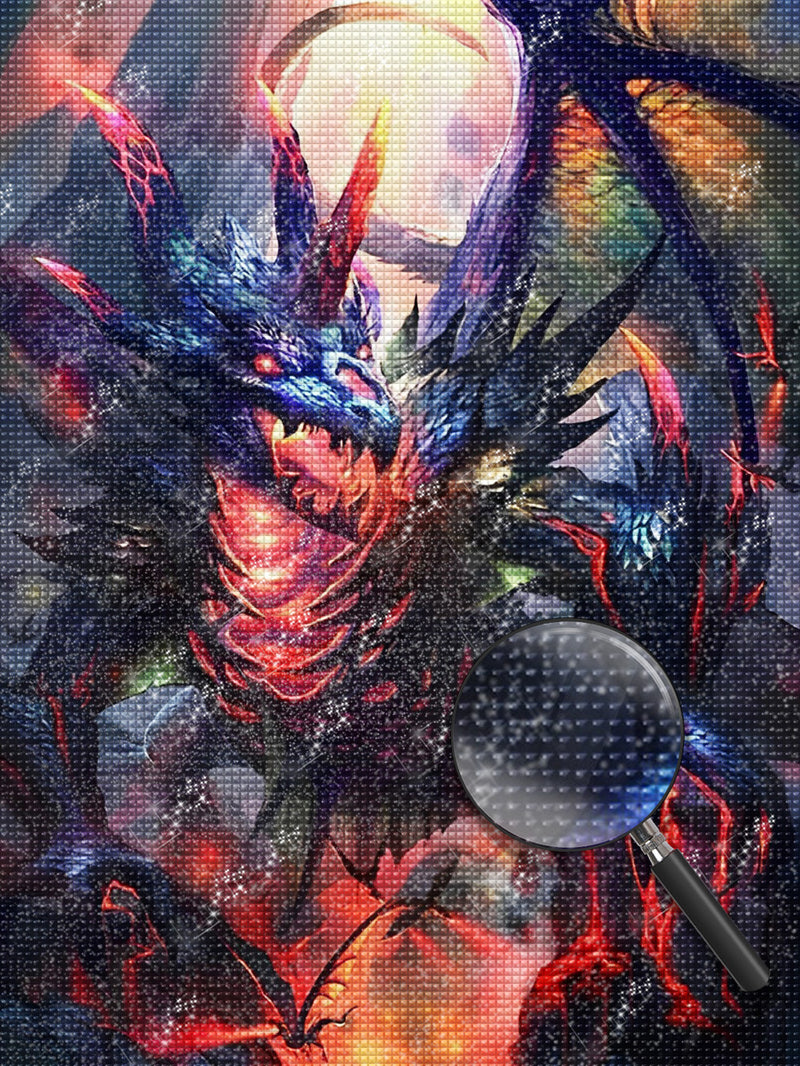 Feuer-Drache-König Diamond Painting