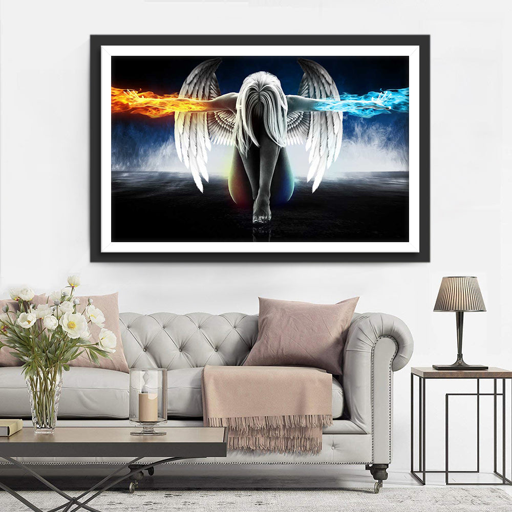 Feuer Eis Engel Diamond Painting