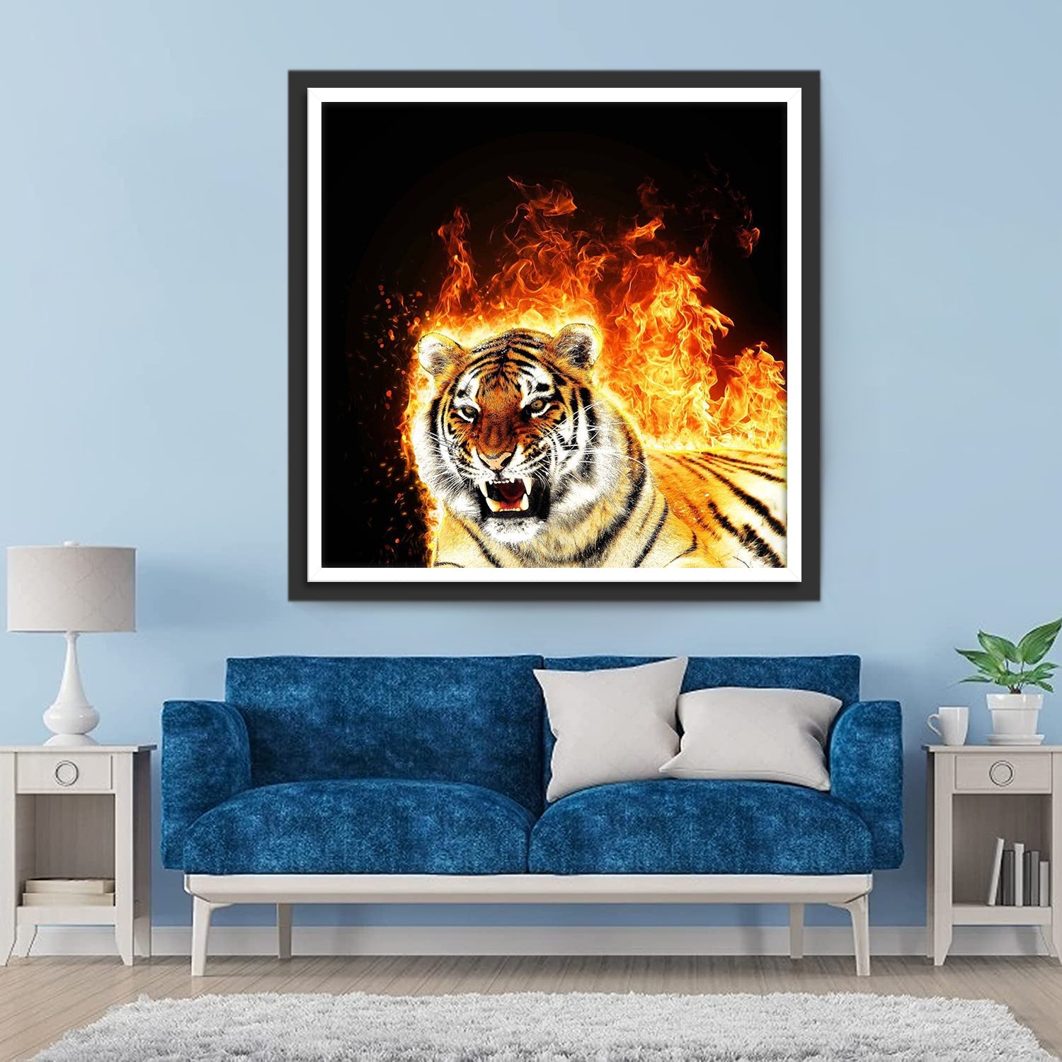 Feuer-Tiger Diamond Painting