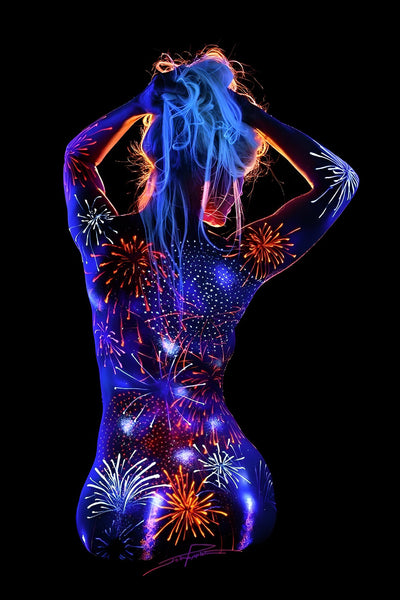 Feuerwerk Frau Diamond Painting