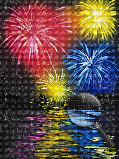 Feuerwerk Meer Diamond Painting