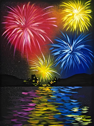 Feuerwerk Meer Diamond Painting