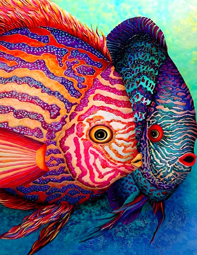 Fische auf dem Meeresgrund Diamond Painting