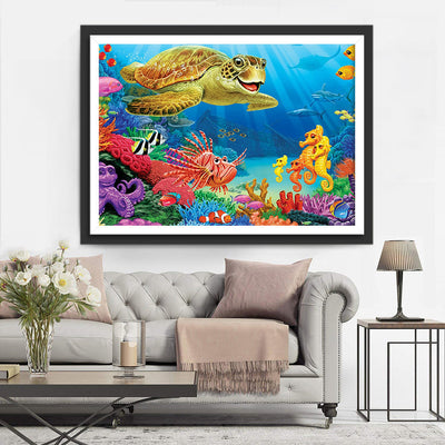 Fische und Schildkröte Diamond Painting