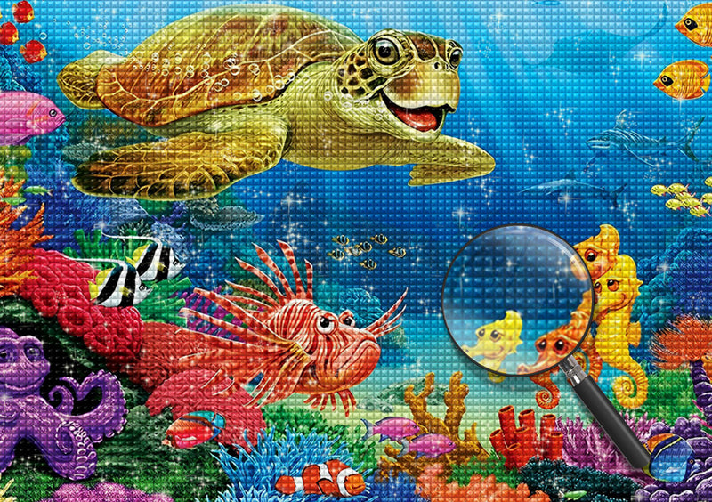 Fische und Schildkröte Diamond Painting