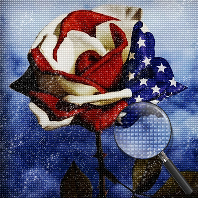 Flagge-Rose Diamond Painting