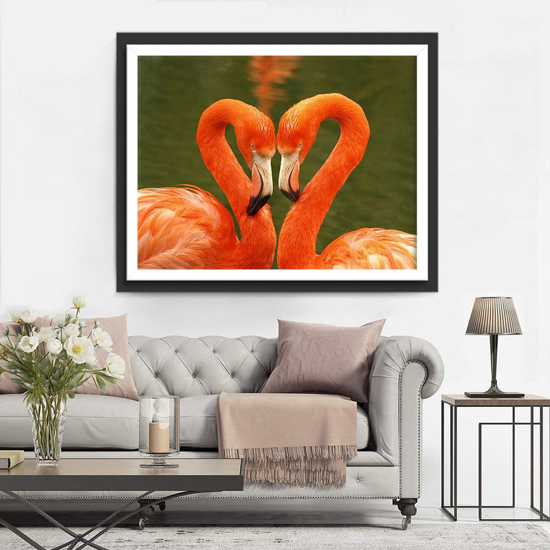 Flamingos Liebe Diamond Painting