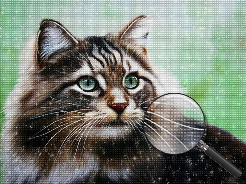 Flauschige Maine-Katze Diamond Painting