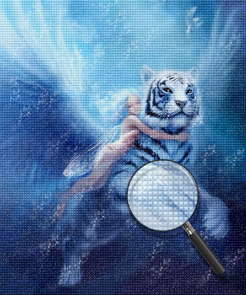 Fliegender Tiger und Elfe Diamond Painting