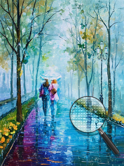 Freundinnen im Regen Diamond Painting