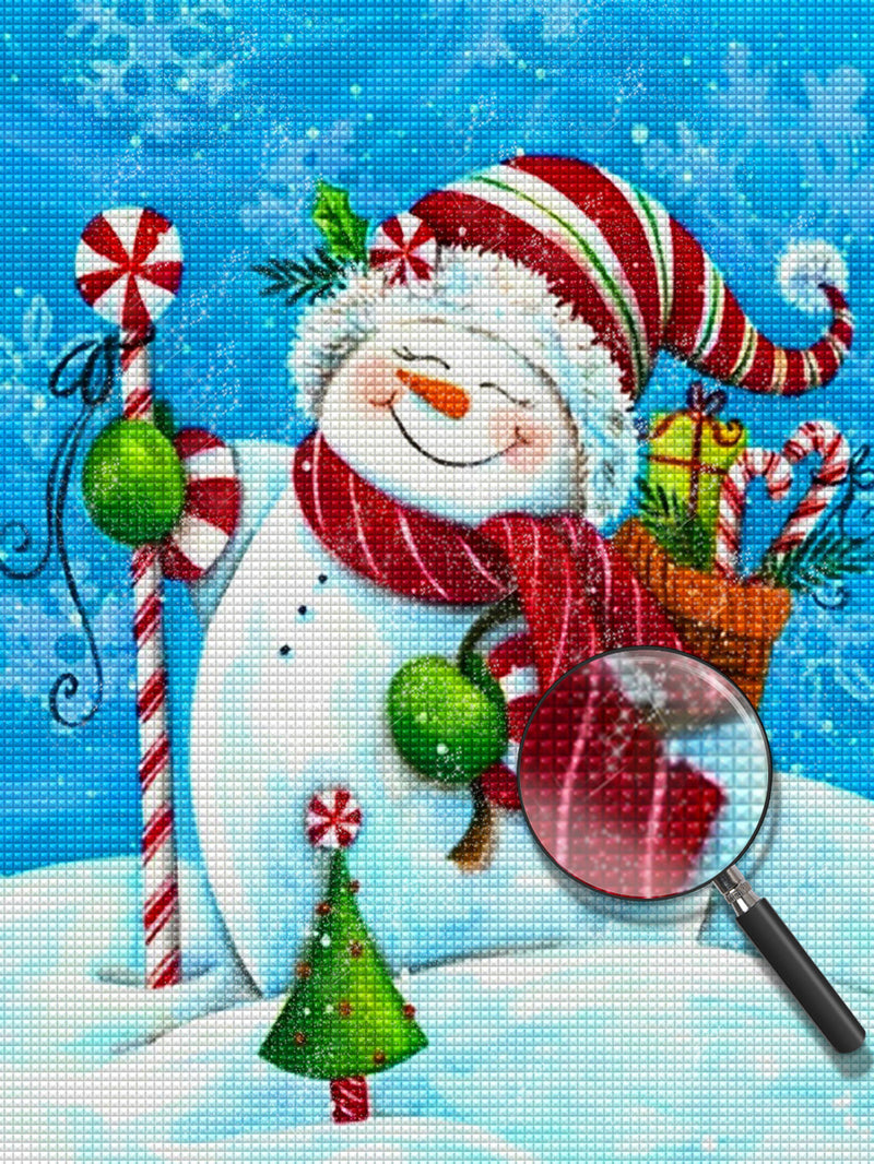 Fröhlicher Weihnachtsschneemann Diamond Painting