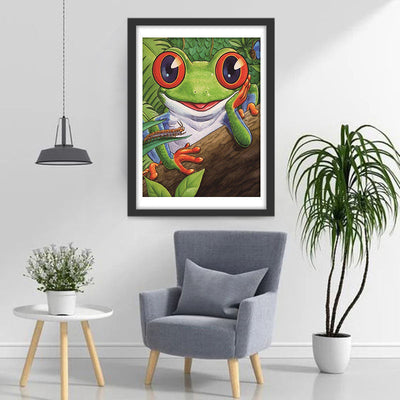 Frosch im tropischen Regenwald Diamond Painting