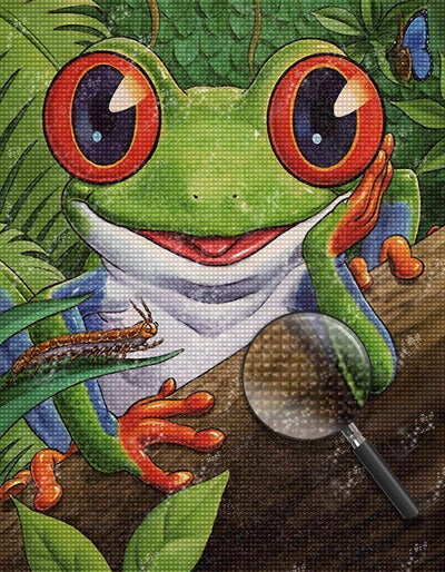 Frosch im tropischen Regenwald Diamond Painting