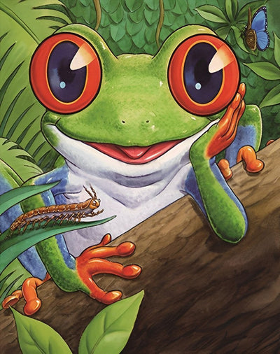 Frosch im tropischen Regenwald Diamond Painting