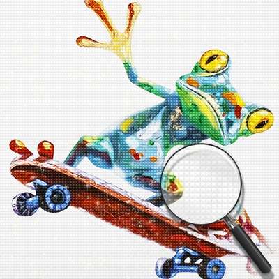 Frosch Skateboard Diamond Painting