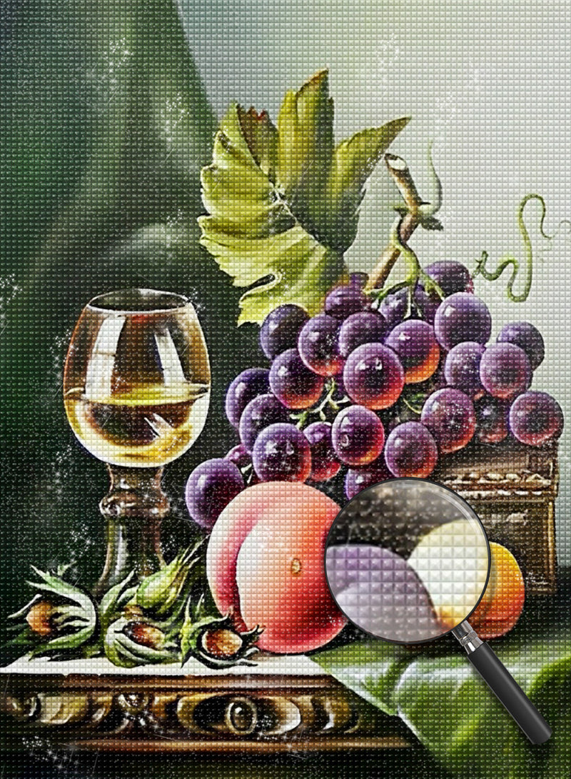 Früchte und Champagner Diamond Painting