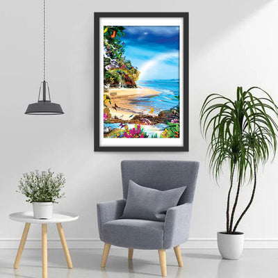 Frühlingslandschaft am Meer Diamond Painting