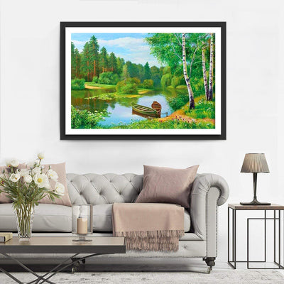 Frühlingslandschaft im Wald Diamond Painting