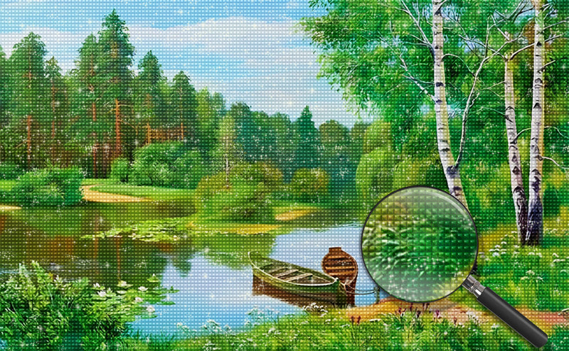 Frühlingslandschaft im Wald Diamond Painting