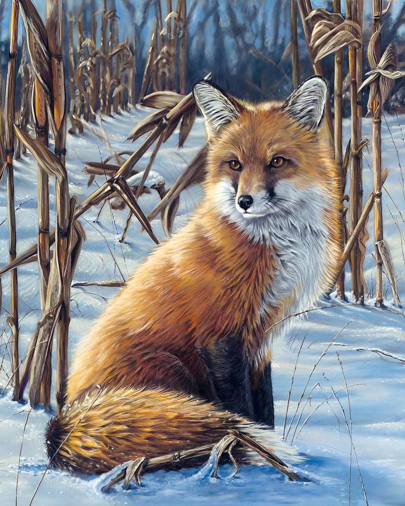 Fuchs im Schnee Diamond Painting