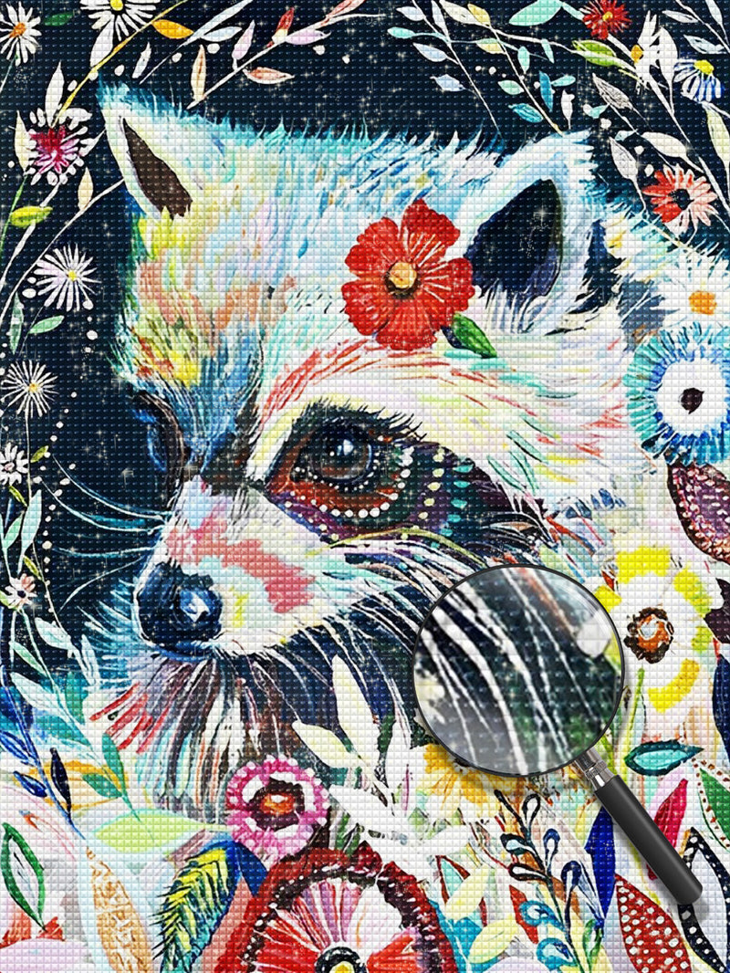 Fuchs mit Blumen Diamond Painting