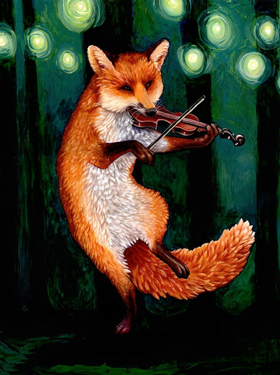 Fuchs mit Geige Diamond Painting