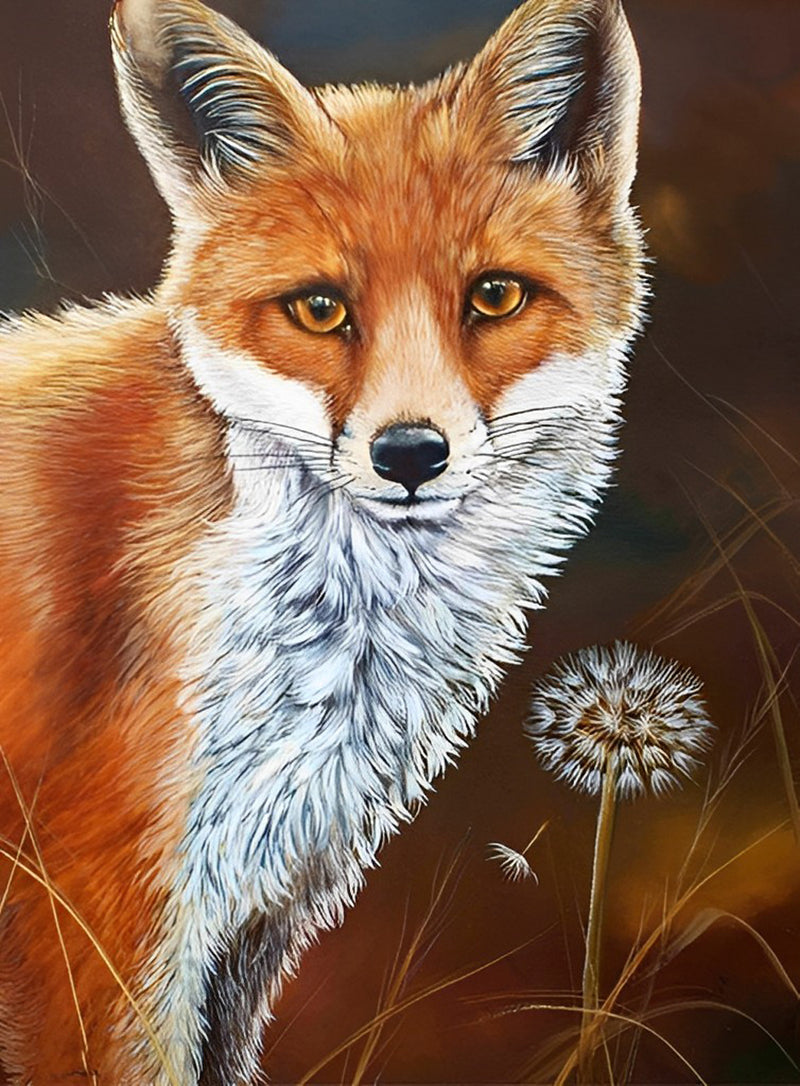 Fuchs und Pusteblume Diamond Painting