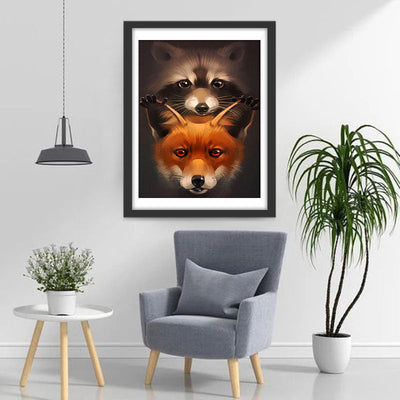 Fuchs und Waschbär Diamond Painting