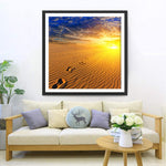 Fußabdruck in der Wüste Diamond Painting