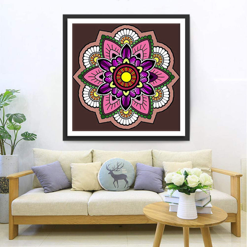 Gänseblumen Mandala Diamond Painting