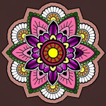 Gänseblumen Mandala Diamond Painting