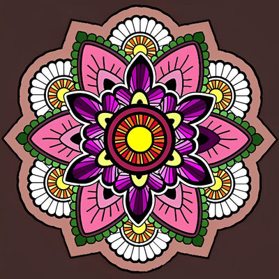 Gänseblumen Mandala Diamond Painting