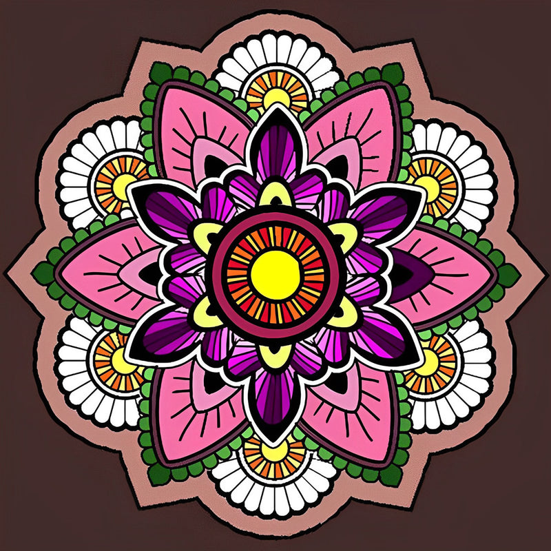 Gänseblumen Mandala Diamond Painting