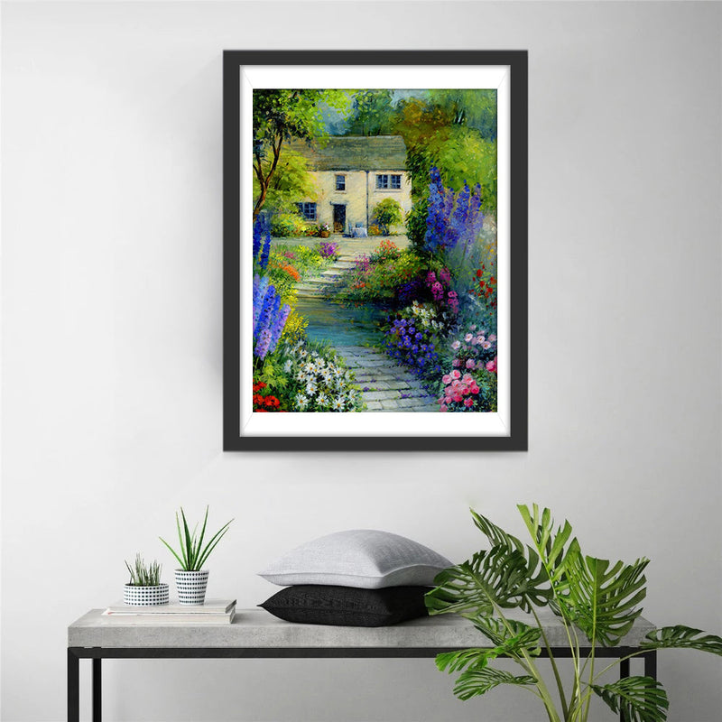 Garten und Haus im Land Diamond Painting