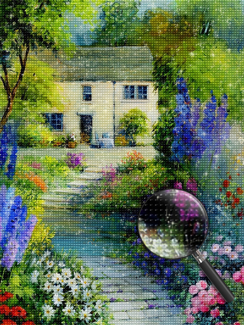 Garten und Haus im Land Diamond Painting