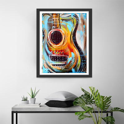 Gebrochene bunte Gitarre Diamond Painting