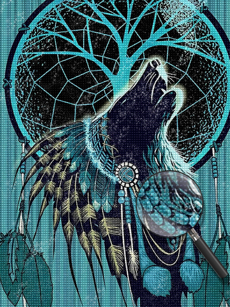 Geheul vom Indianerwolf Diamond Painting