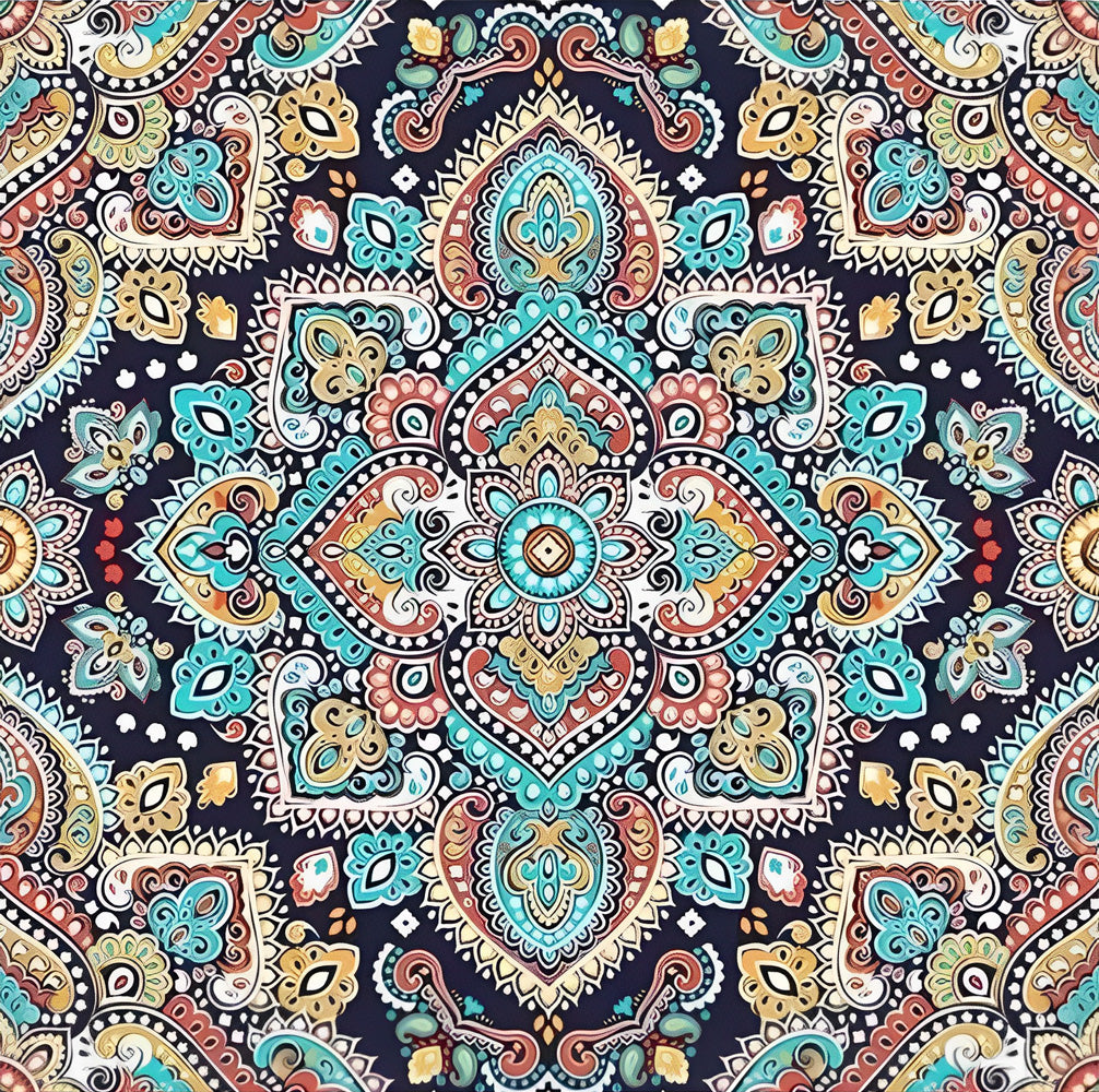 Gelb-grünes Mandala Diamond Painting