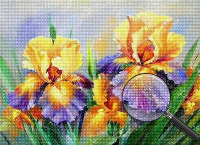 Gelbe Iris Diamond Painting