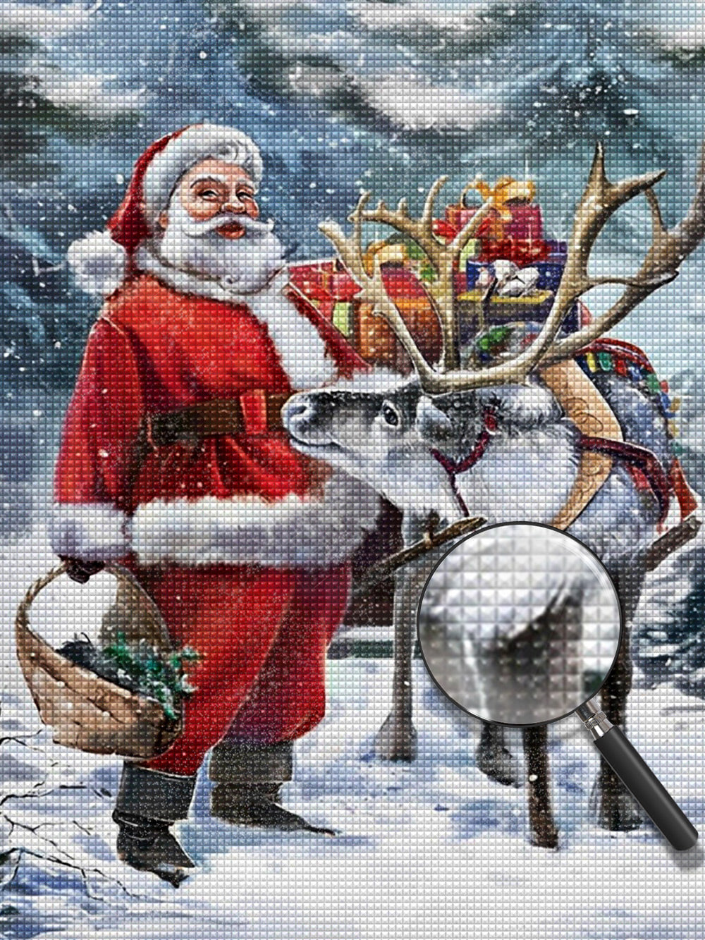 Geschenke Elch Weihnachtsmann Diamond Painting