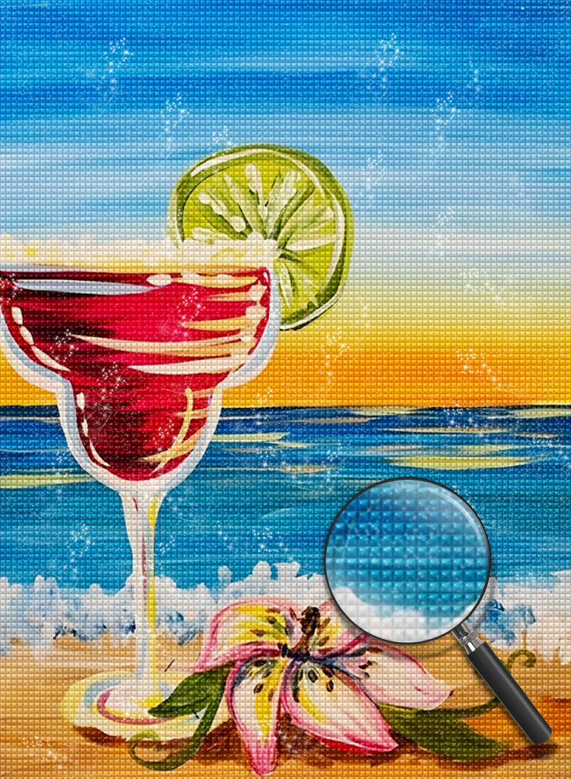 Getränk am Meer Diamond Painting