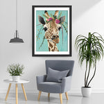 Giraffe mit einem Kranz Diamond Painting