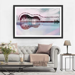 Gitarre Bäume See Diamond Painting