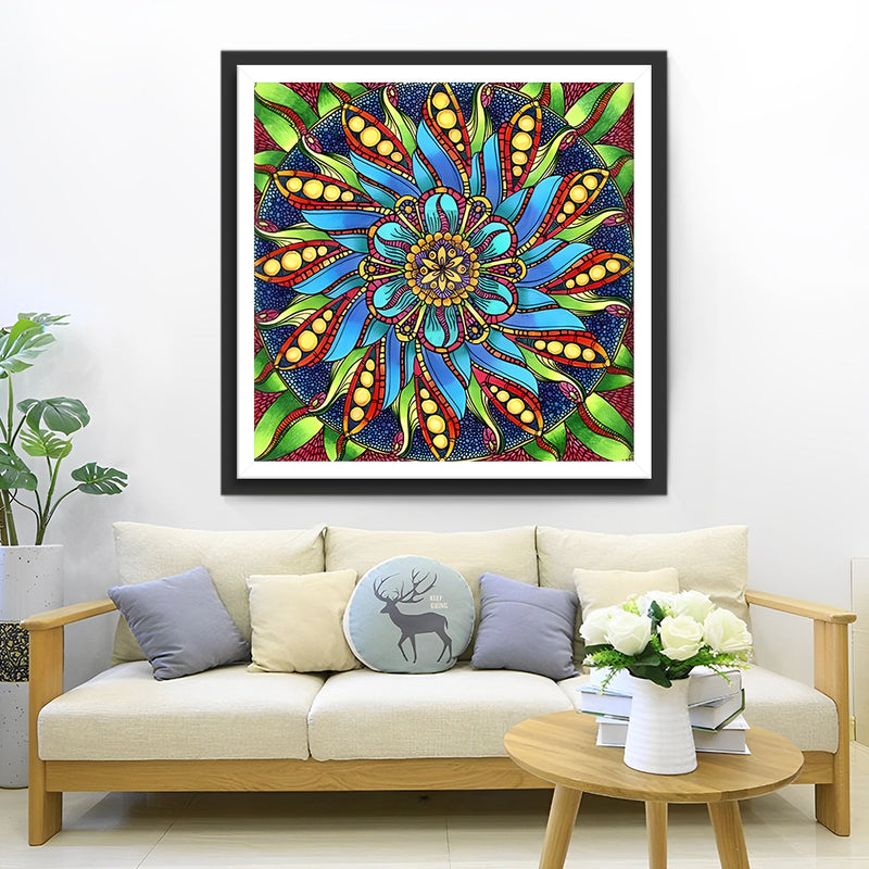 Goldene Bohnen Mandala Diamond Painting