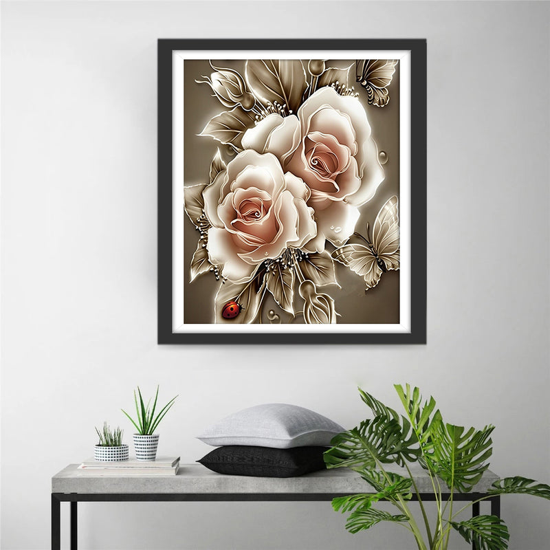 Goldene Rosen Diamond Painting