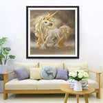 Goldenes Cartoon Einhorn Diamond Painting