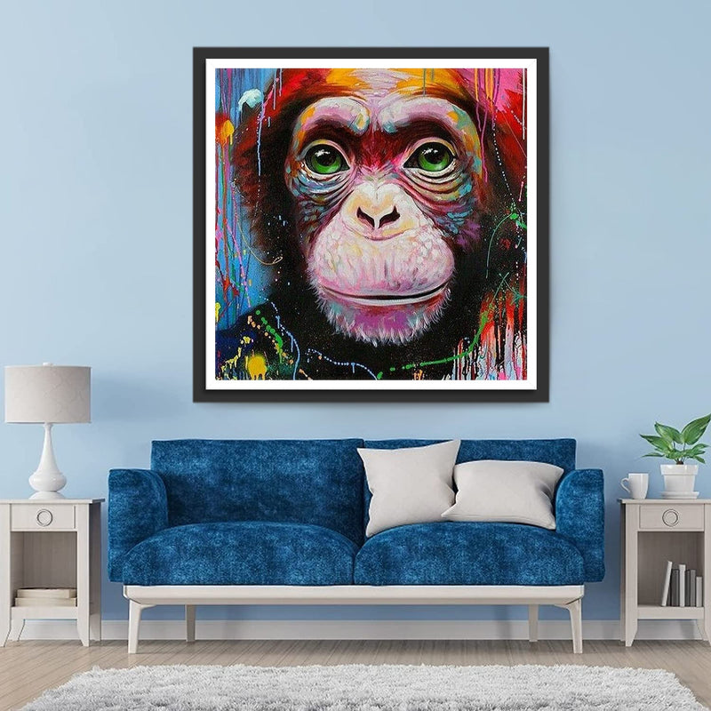 Gorilla im Ölgemälde Diamond Painting